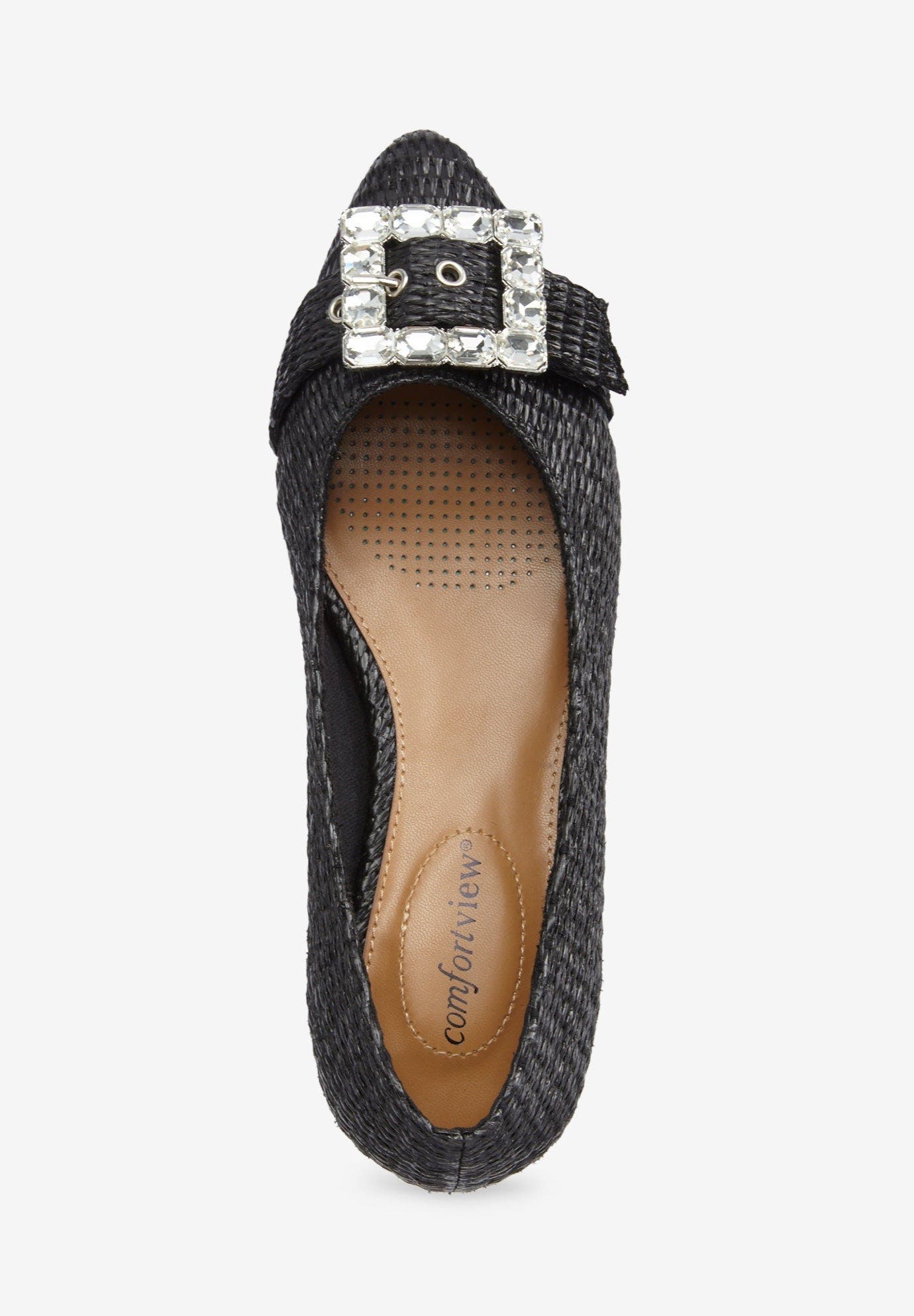 Comfortview The Genessa Slip On Flat, Alternate, color, Black