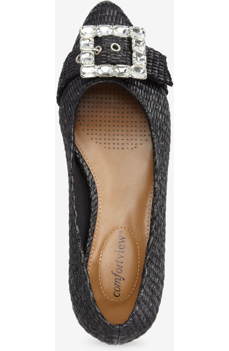 Comfortview The Genessa Slip On Flat, Alternate, color, Black