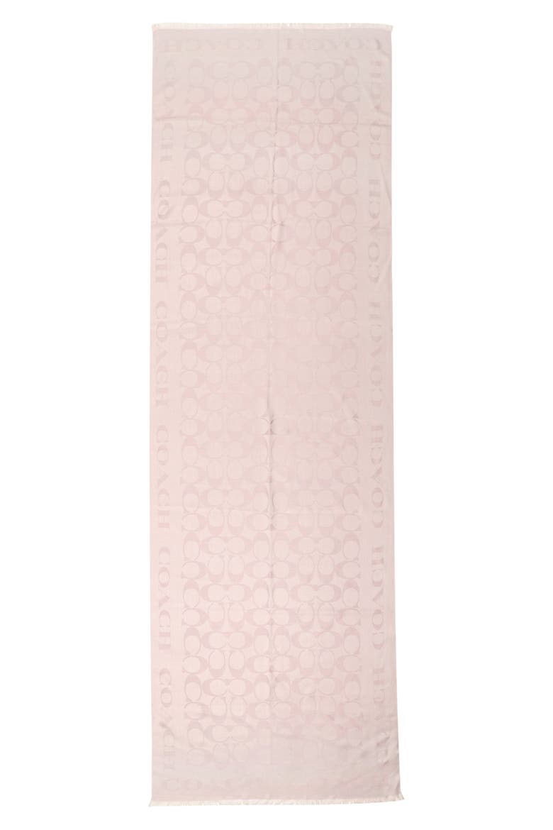 Signature-C Silk & Cotton Stole, Alternate, color, GREY