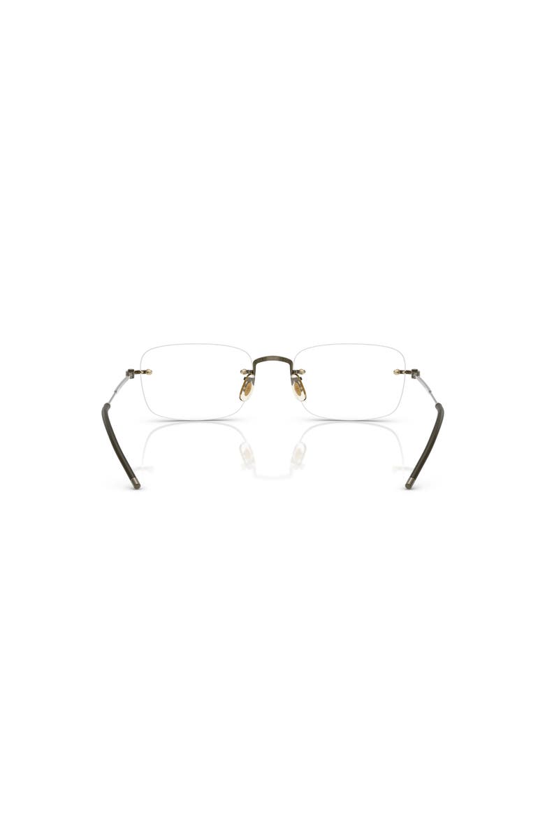53mm Rectangle optical glasses, Alternate, color, Gold