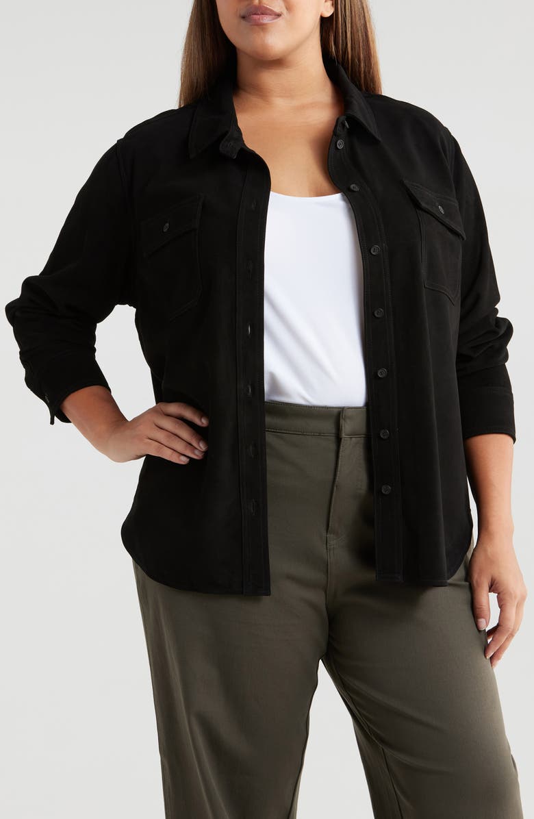Universal Standard Greenwich Suede Shirt Jacket, Main, color, 