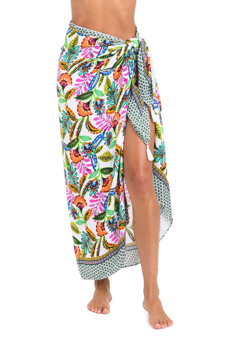Jungle Cover-Up Pareo, Alternate, color, WHITE MULTI
