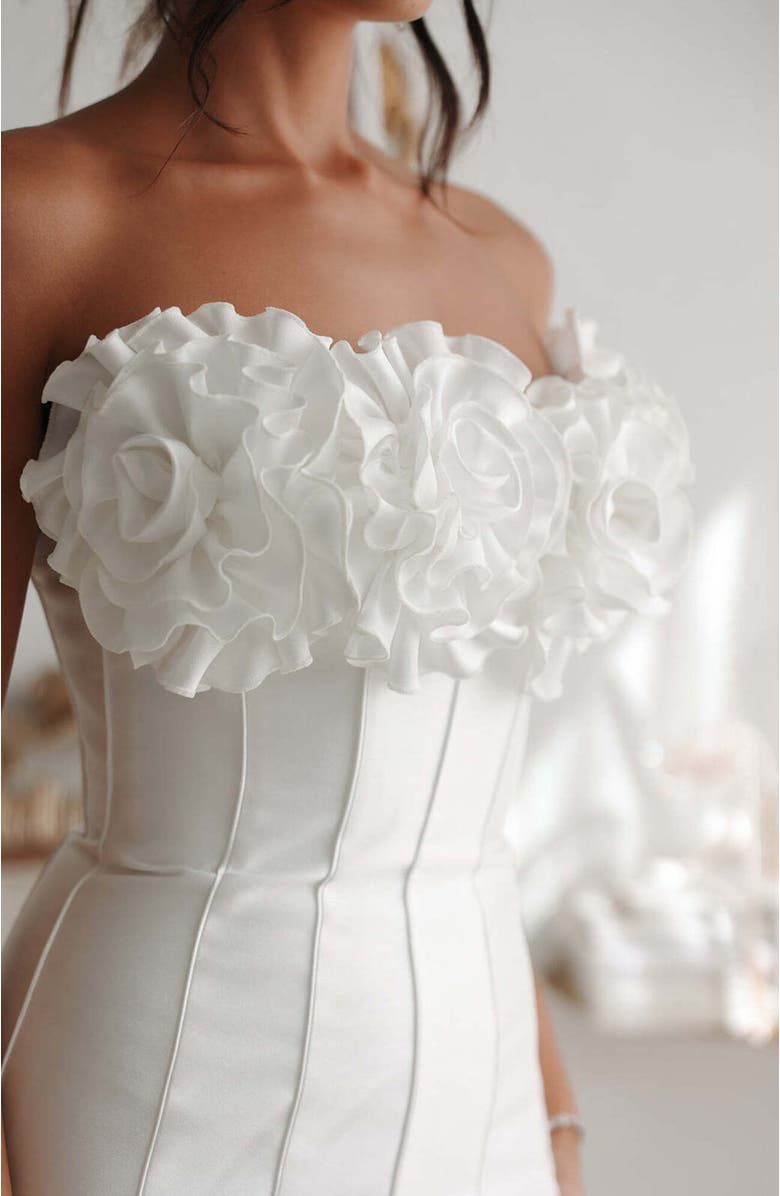 Untamed Petals Leonie Mini Dress, Alternate, color, Ivory