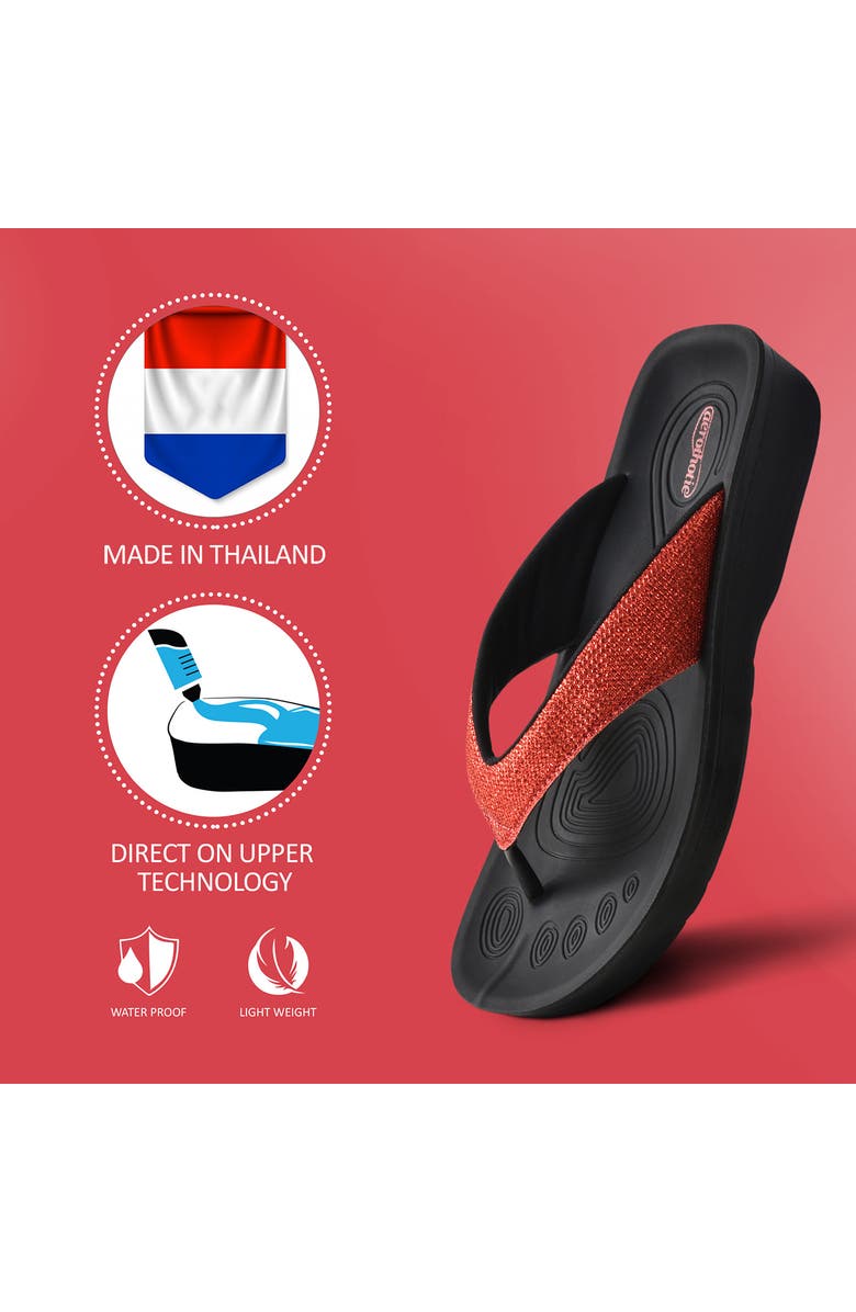AEROTHOTIC Aislynn Flip Flop, Alternate, color, Red