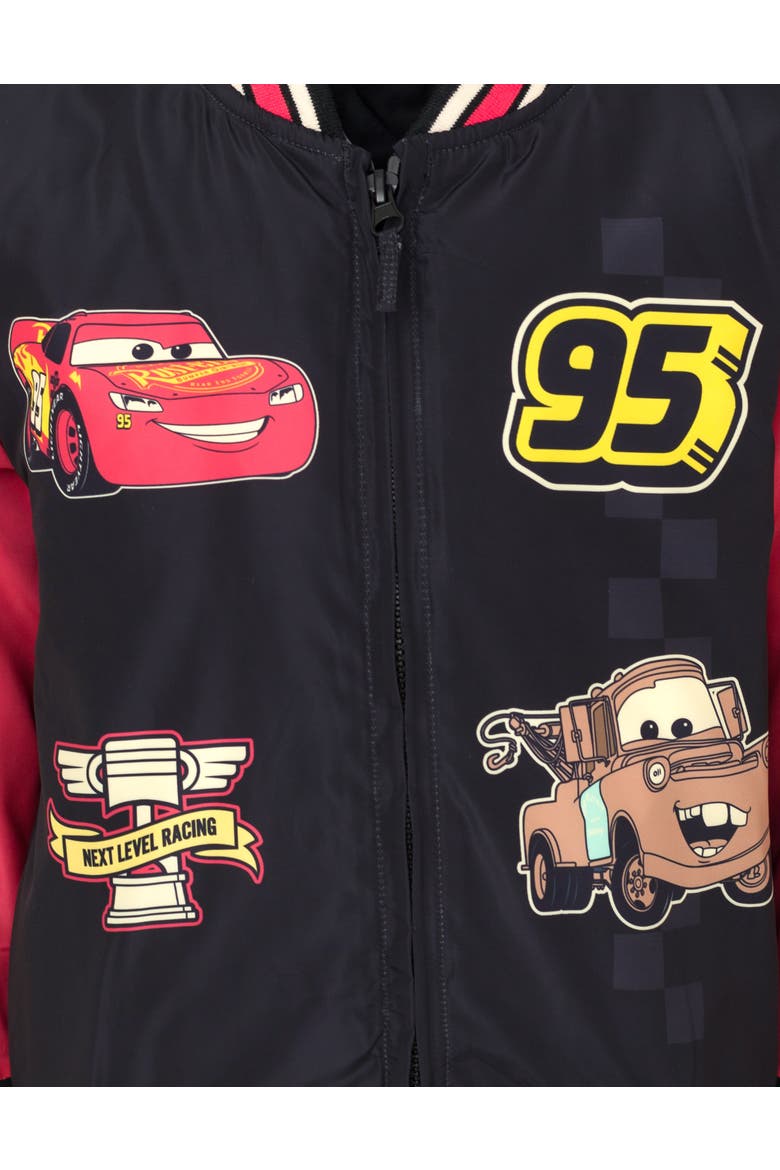 Cars Zip-Up Bomber Jacket, Alternate, color, McQueen Mater Black