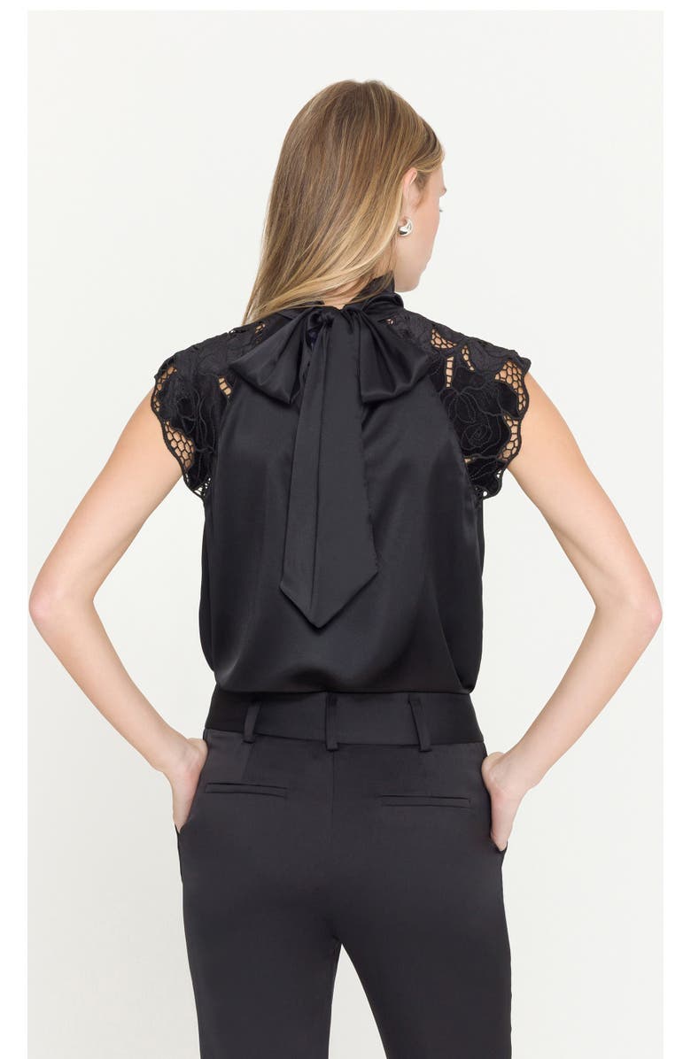 Generation Love Rachel Velvet Lace Halter Blouse, Alternate, color, Black