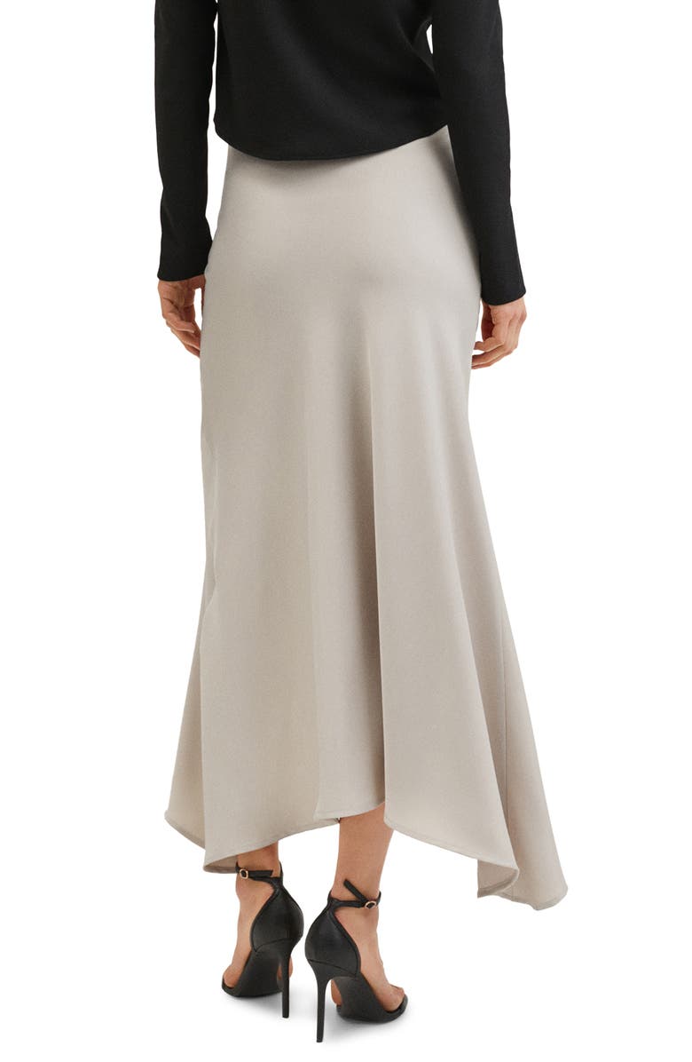 MANGO Asymmetric Satin Midi Skirt, Alternate, color, 