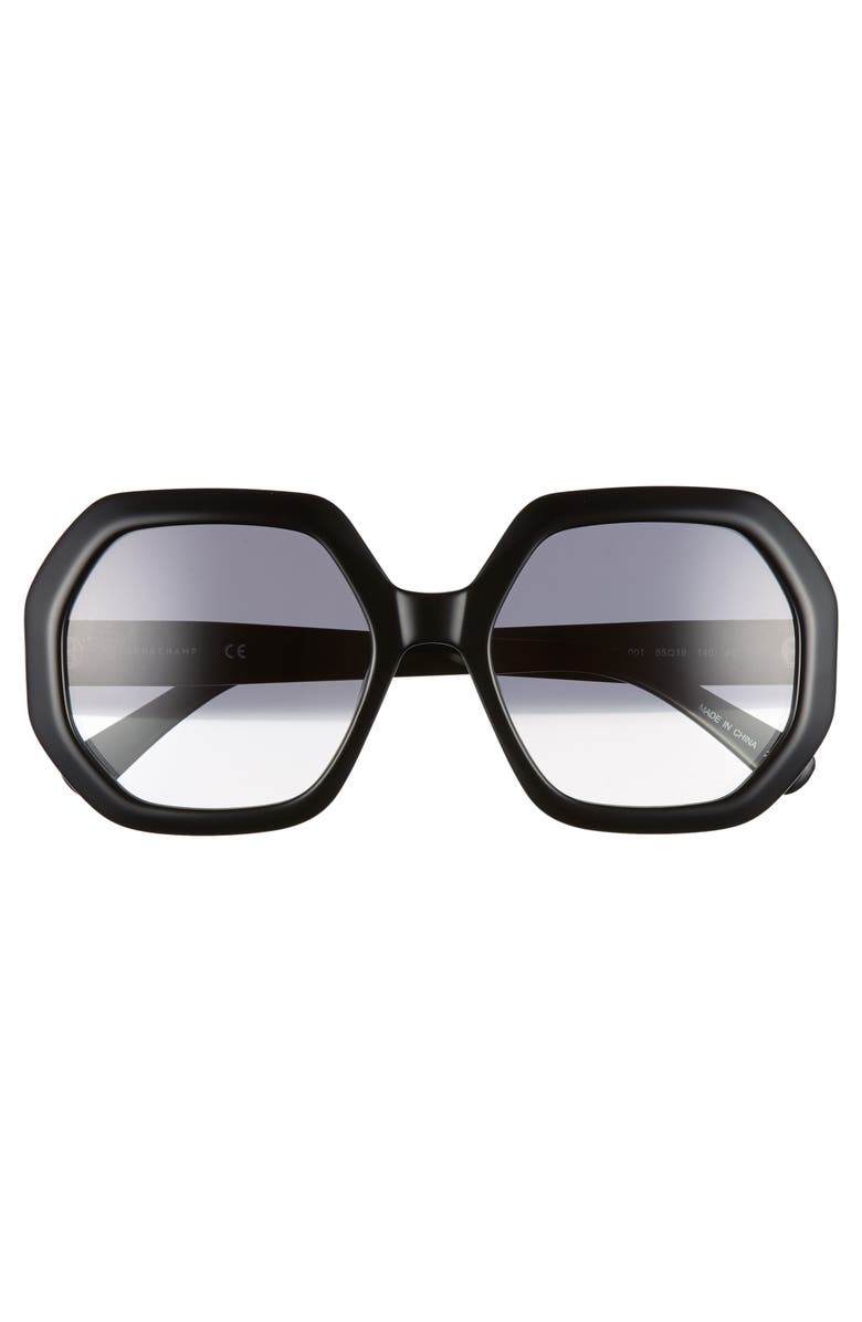 Longchamp Heritage 55mm Gradient Lens Geometric Sunglasses, Alternate, color, 