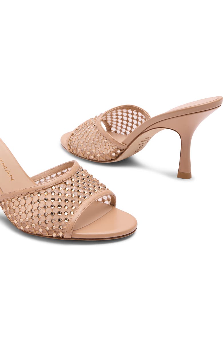 Stuart Weitzman Bareitall Shine Mesh Sandal, Alternate, color, Adobe