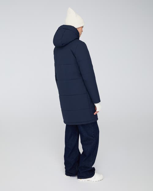 Quartz Co. Madeline | Hooded Insulated Winter Jacket In True Navy
