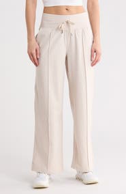 90 DEGREE BY REFLEX Interlock High Waist Pintuck Wide Leg Pants