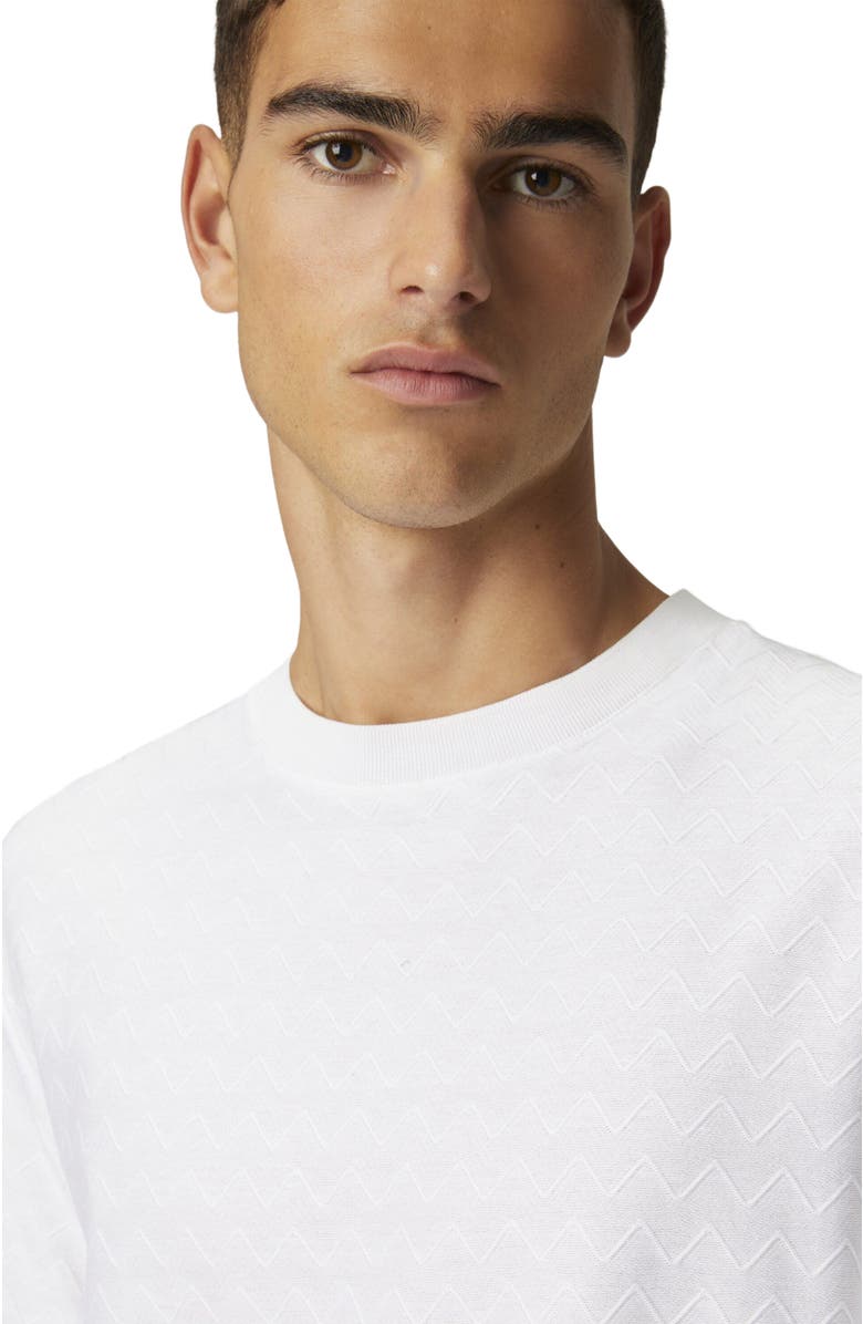 Missoni Tone-on-tone Zig Zag Cotton Jersey Crewneck T-shirt, Alternate, color, White