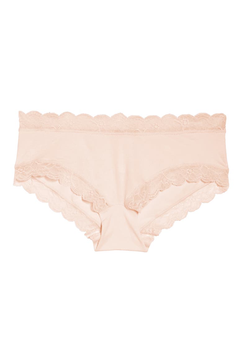 Cotton Lace Hipster Briefs, Alternate, color, POWDER 1381