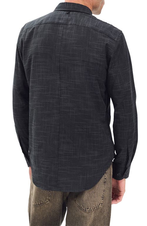 Rag & Bone Tomlin Crosshatch Cotton Button-up Shirt In Gray