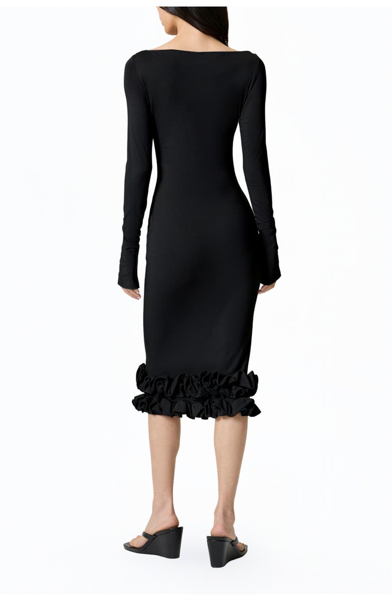 Nocturne Jersey Maxi Dress with Ruffle Detail, Alternate, color, 