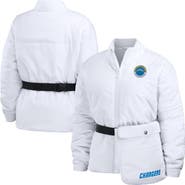 WEAR by Erin Andrews Women's WEAR by Erin Andrews  White Los Angeles Chargers Packaway Full-Zip Puffer Jacket