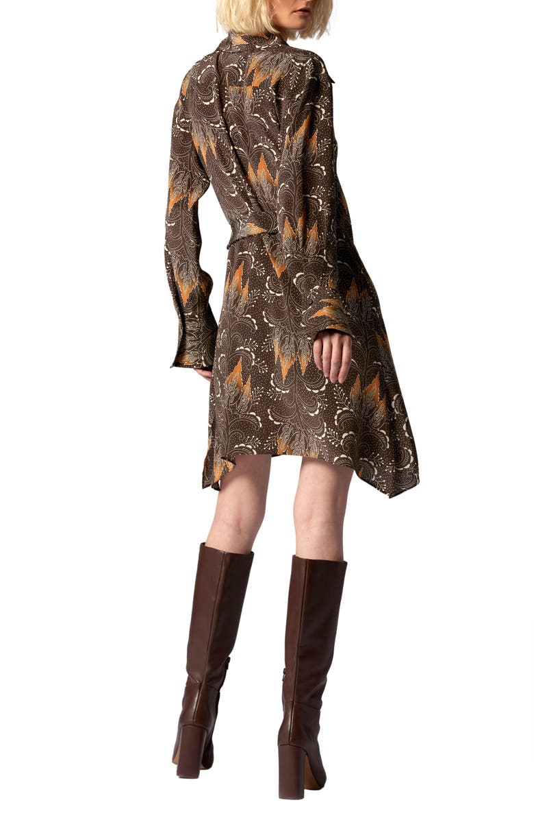 Equipment Khaila Paisley Print Long Sleeve Silk Wrap Shirtdress, Alternate, color,