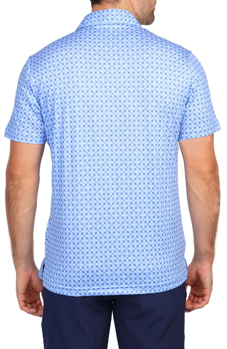 TailorByrd Medallion Print Performance Polo, Alternate, color, Blue