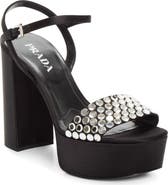 Prada Crystal Platform Sandal