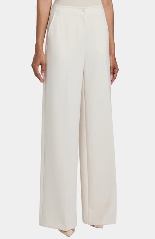 Santorelli Lily Soft Stretch Crepe Wide Leg Pant In Neutral