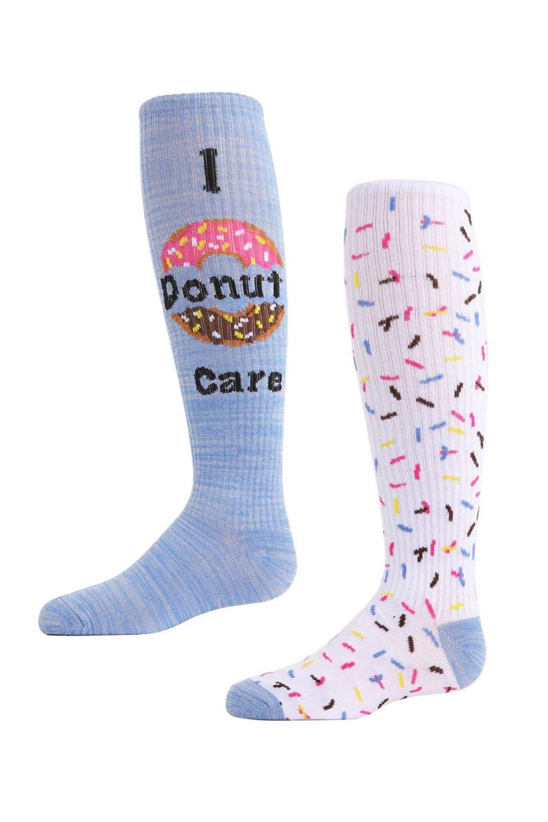 I Donut Care Knee High Sock 2 Pack, Main, color, Assorted