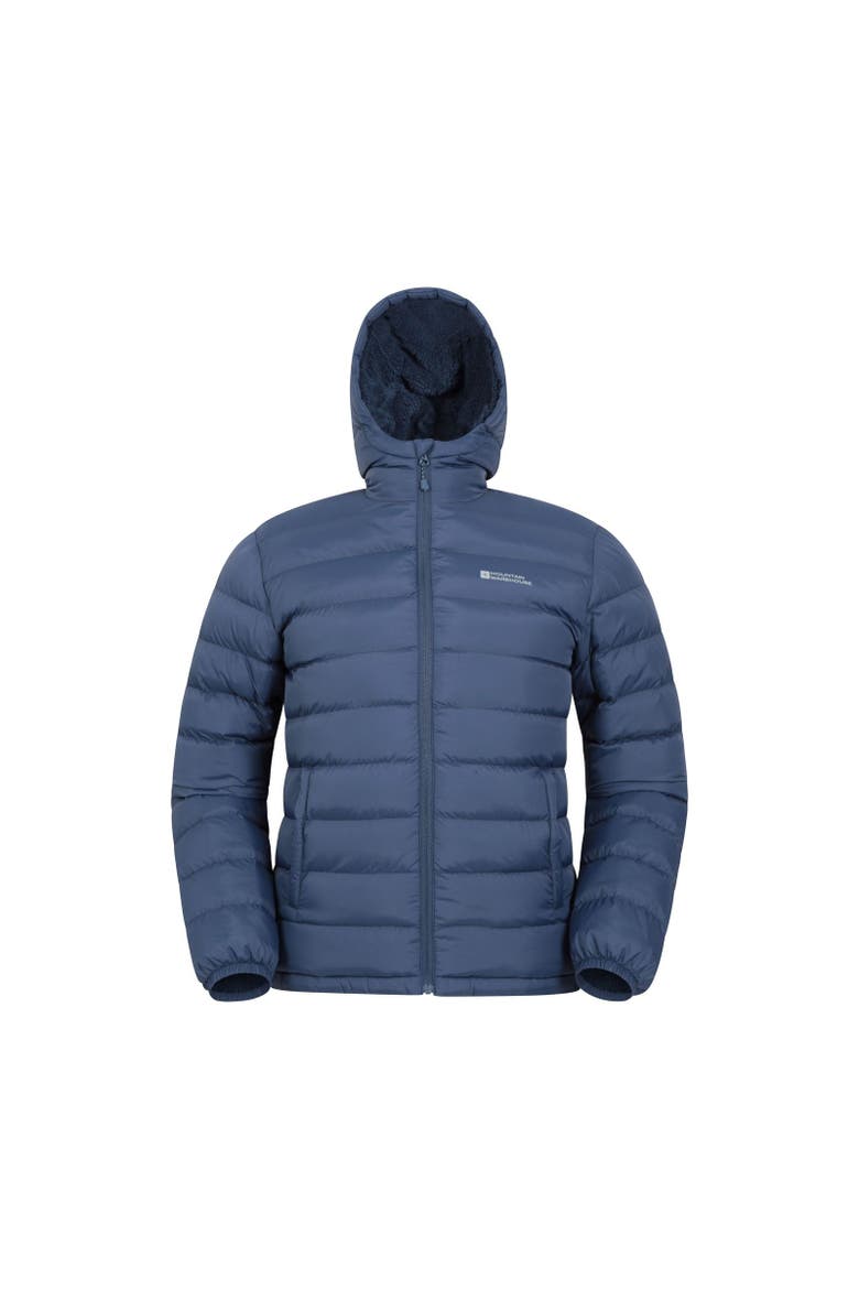 Seasons Faux Fur Lined Padded Jacket, Main, color, Navy