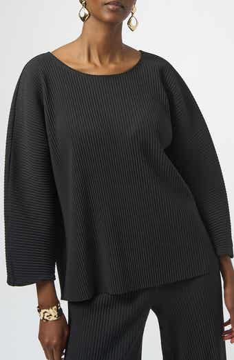 Pleated Scuba Crepe Boxy Top
