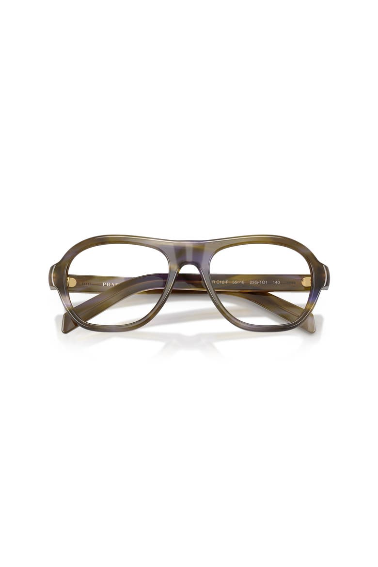 55mm Rectangle optical glasses, Alternate, color, Brown