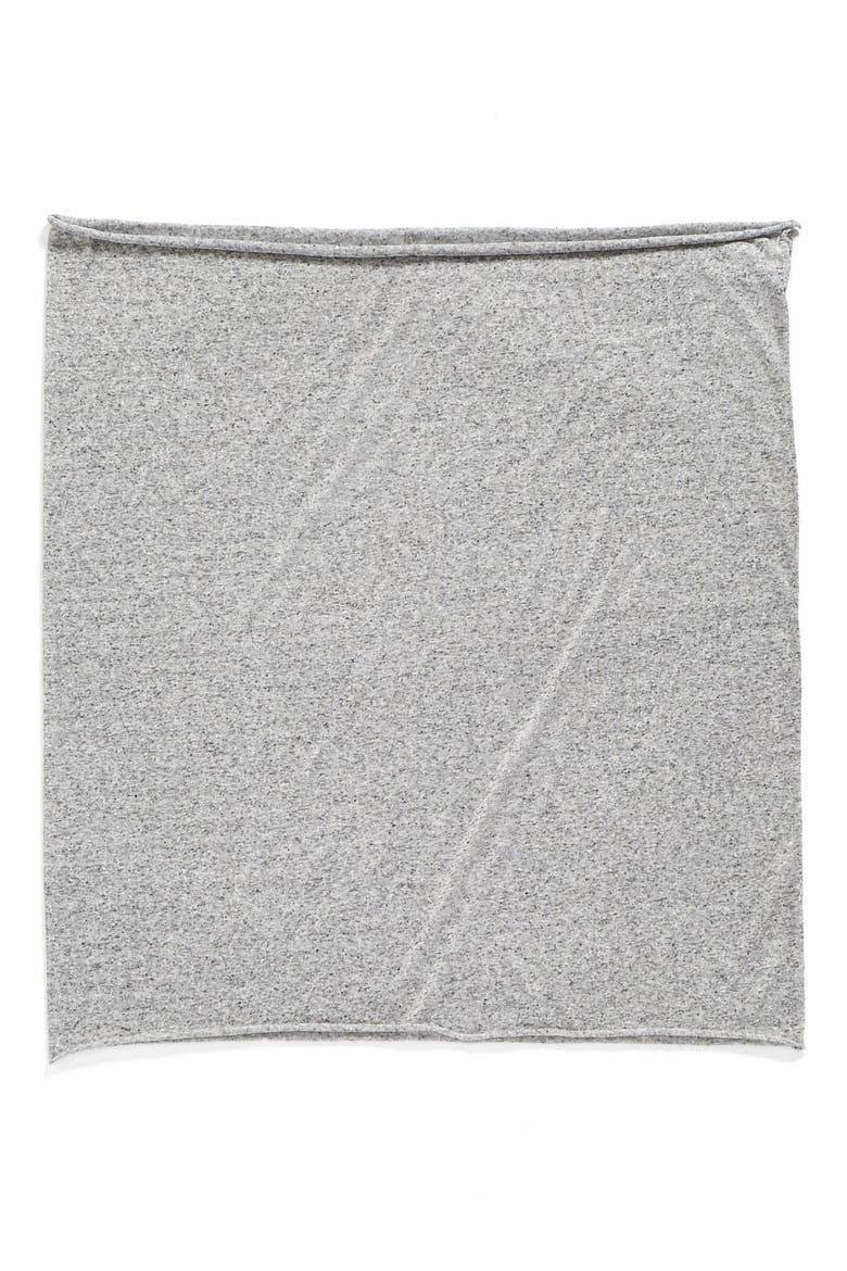 Speckled Knit Infinity Scarf, Alternate, color, BLACK