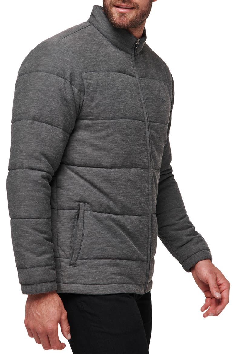 Climate Drop Quilted Jacket, Alternate, color, HEATHER BLACK