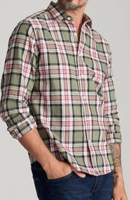 UNTUCKit Larsen Regular Fit Cotton Flannel Button-Up Shirt