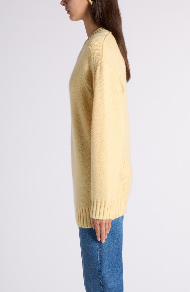 Bottega Veneta Twisted V-Neck Cashmere Sweater, Alternate, color, 9311 Butter