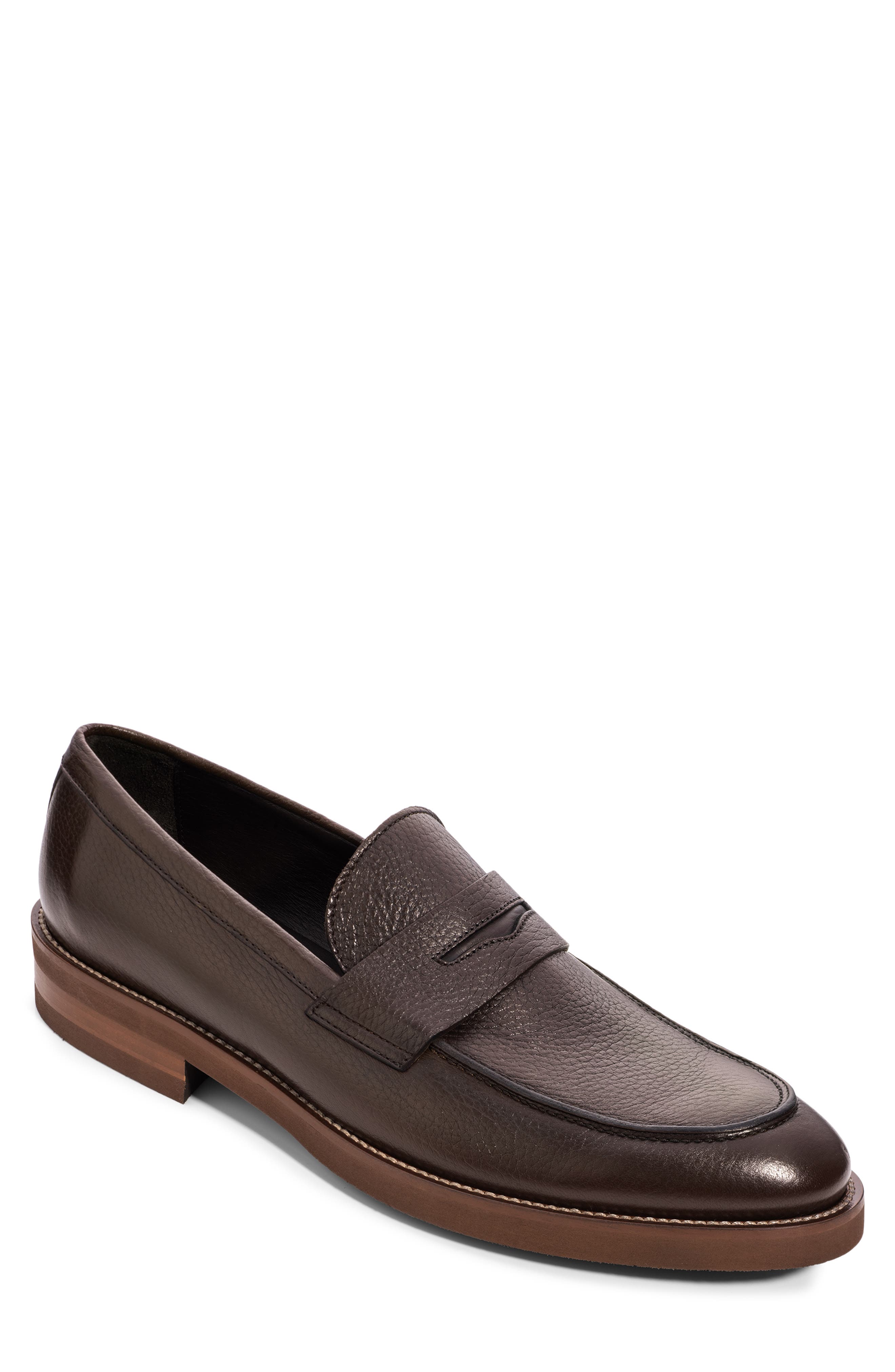 TO BOOT NEW YORK Slade Penny Loafer, Main, color, Cervo/ Buttero Marr