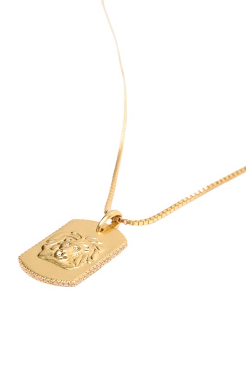 Maje Zodiac Sign Plaque Necklace In Gold