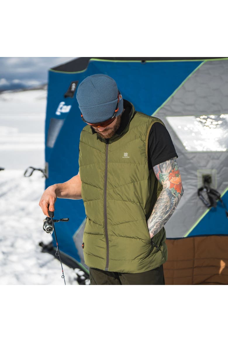 Men's Mobile Warming Crest Heated Vest, Alternate, color, Olive Green