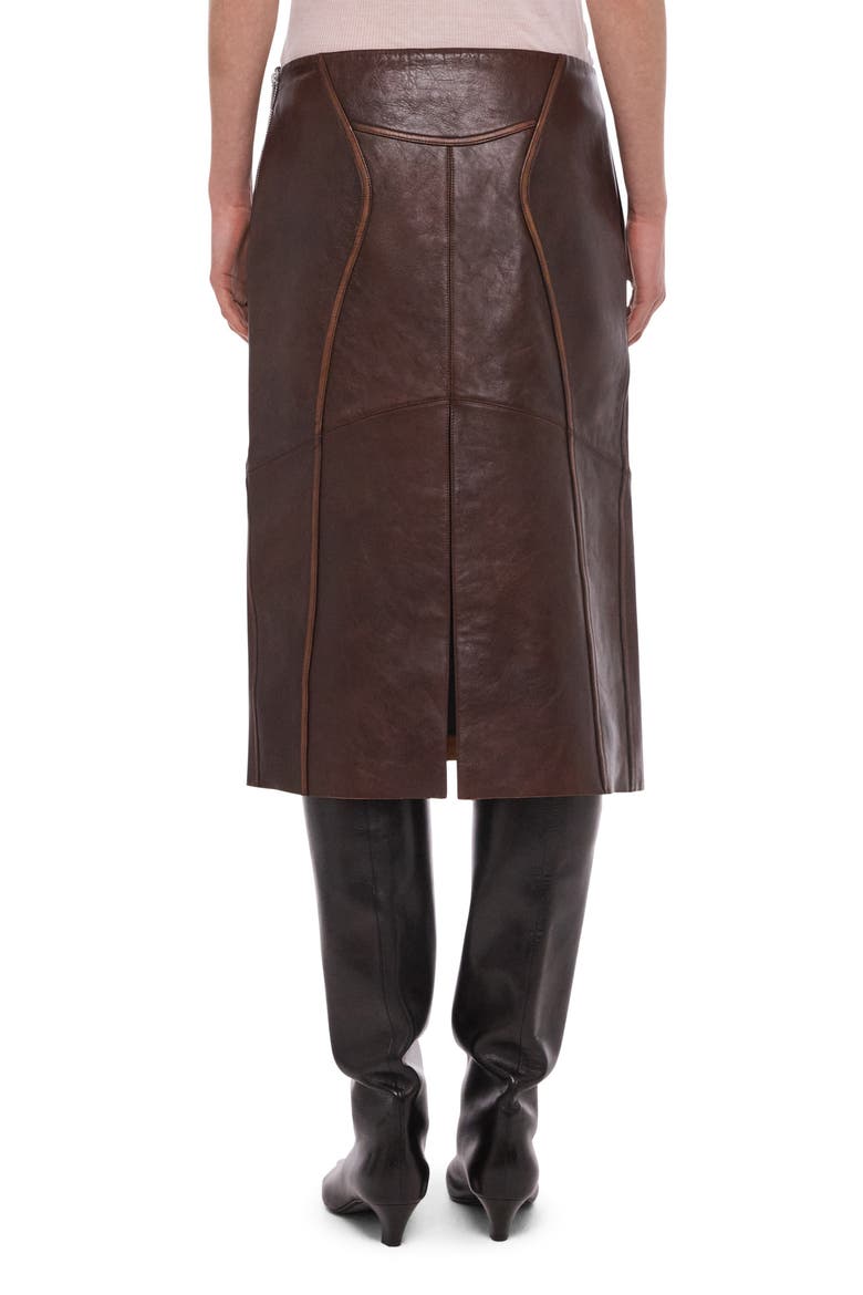 Leather Saddle Midi Skirt, Alternate, color, SADDLE