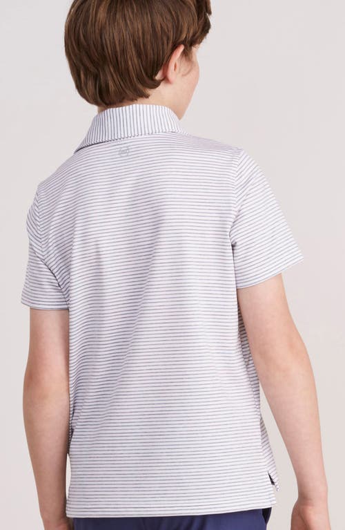 Vineyard Vines Kids' Bradley Stripe Stretch Polo In White