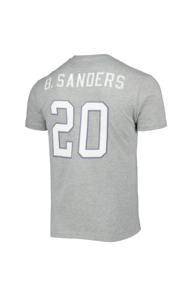 Mitchell & Ness Men's Mitchell & Ness Barry Sanders Gray Detroit Lions Retired Player Logo Name & Number T-Shirt, Alternate, color, Heather Gray