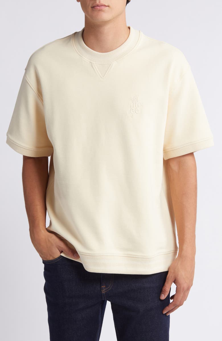 HUGO Dectaros Short Sleeve Sweatshirt, Main, color, 