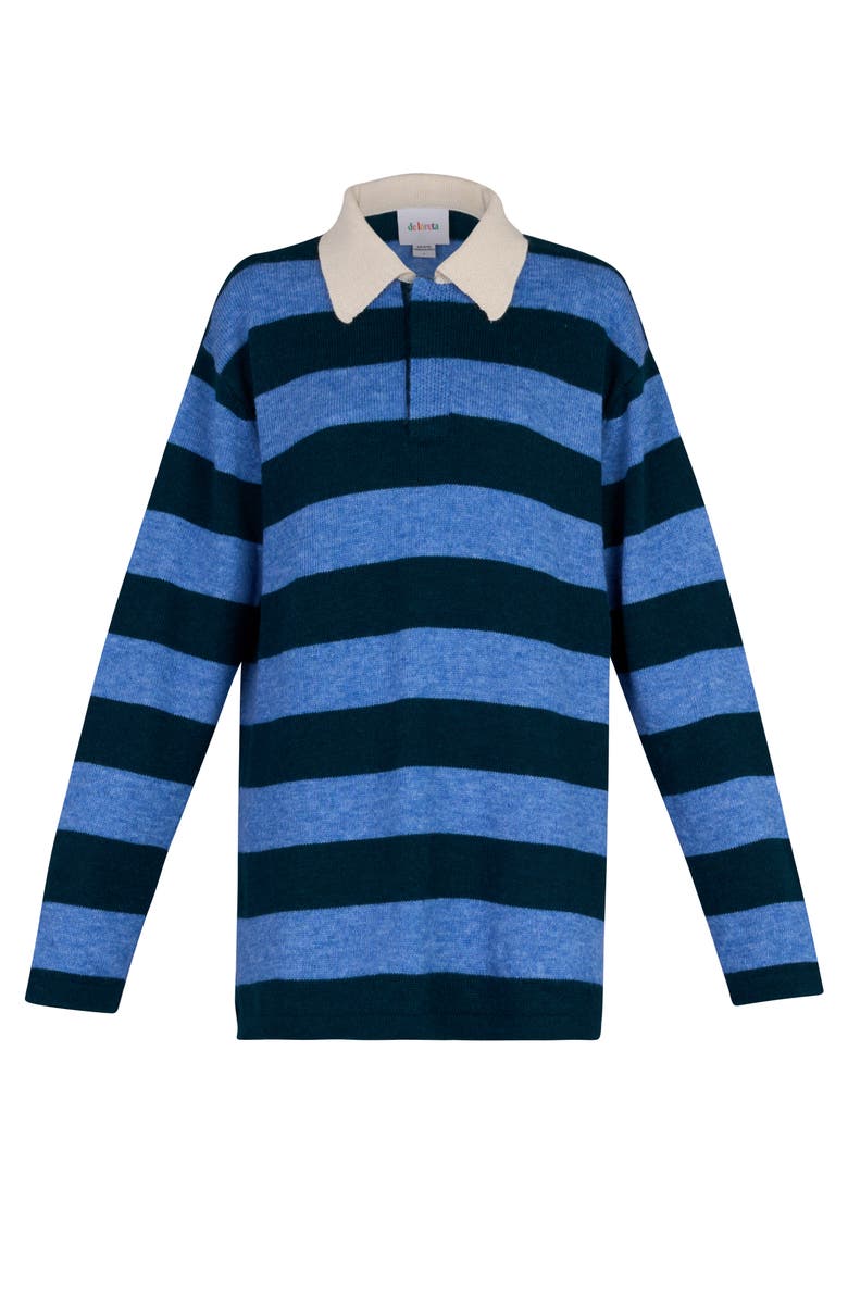 De Loreta Fiorella Long Sleeve Alpaca Blend Polo Sweater, Main, color,