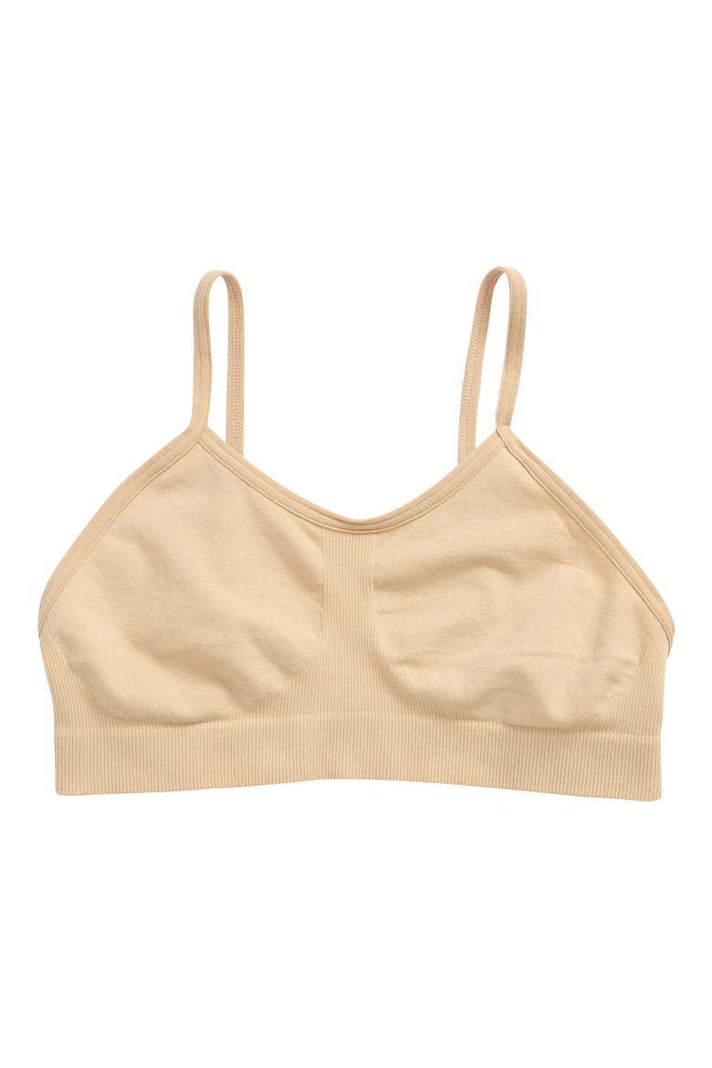 Kids' Seamless Bralette, Main, color, BEIGE SAND