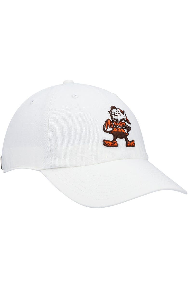 '47 Men's '47 White Cleveland Browns Clean Up Brownie The Elf Legacy Adjustable Hat, Alternate, color, 