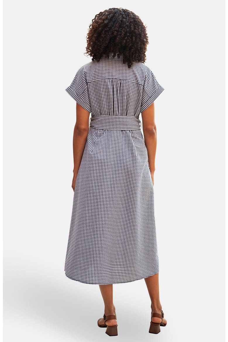Gingham  Relaxed Shirt Dress, Alternate, color, Black
