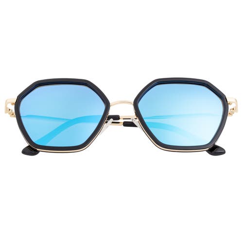 Bertha Ariana Polarized Sunglasses In Black/blue