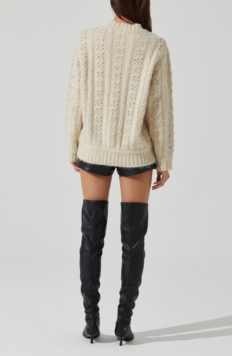 ASTR the Label Nesmarie Lace Cardigan, Alternate, color, 