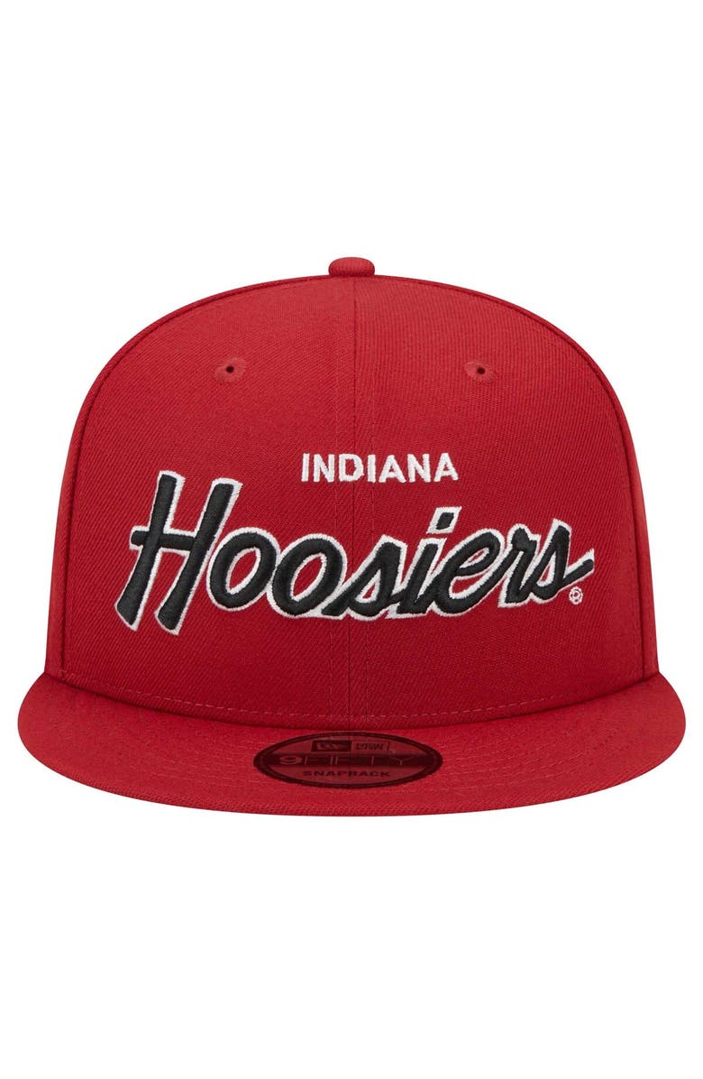 New Era Men's New Era Crimson Indiana Hoosiers Team Script 9FIFTY Snapback Hat, Alternate, color,