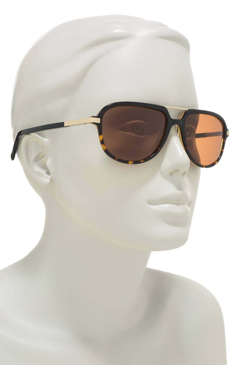 Ted Baker London 59mm Polarized Aviator Sunglasses, Alternate, color, 