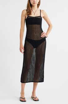 Open Edit Open Stitch Cotton Blend Sweater Dress