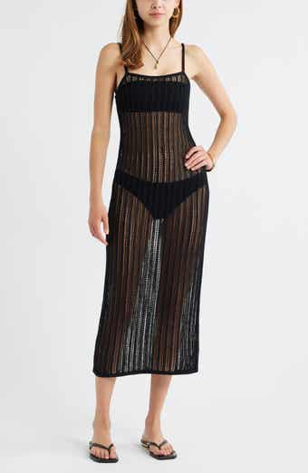 Open Edit Open Stitch Cotton Blend Sweater Dress