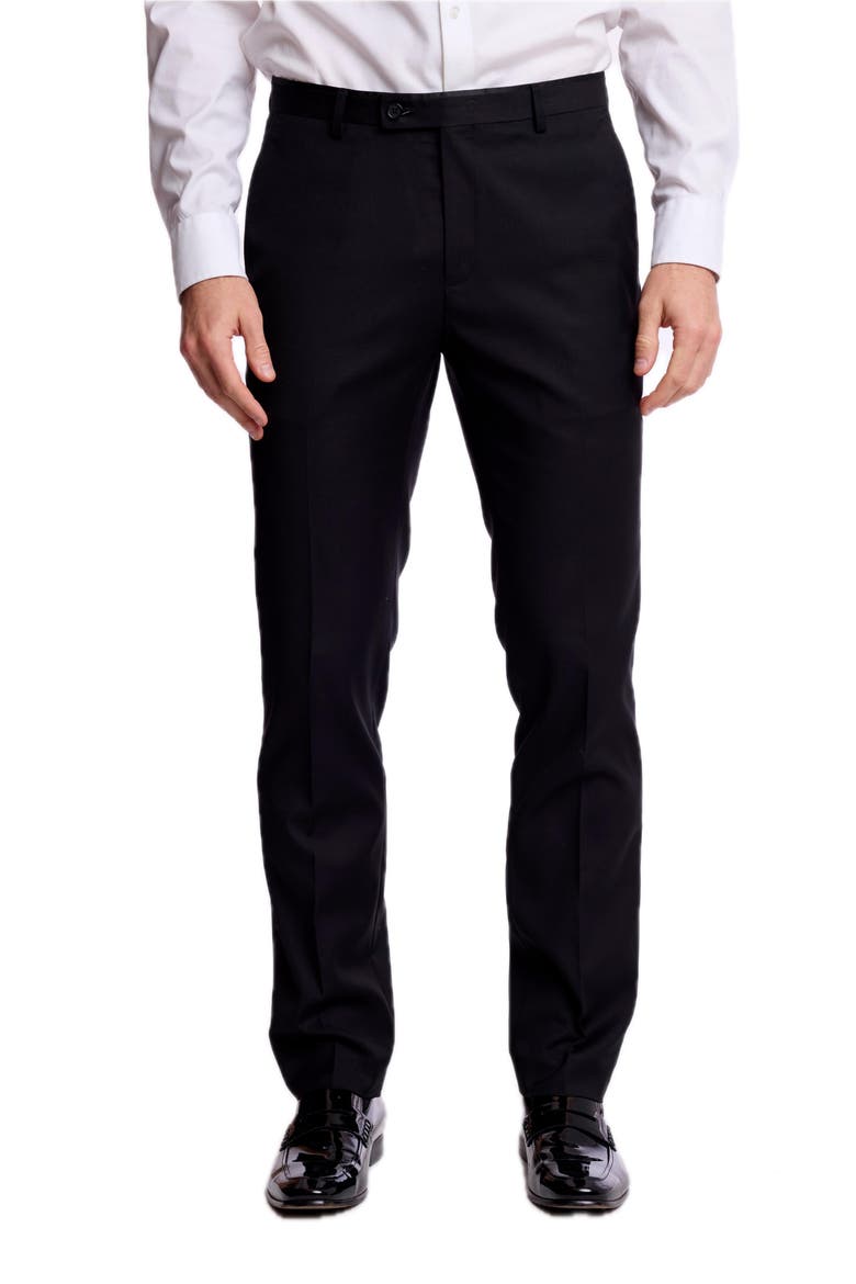 Sloane Mid Rise Slim Leg Tuxedo Pants, Main, color, NEW BLACK